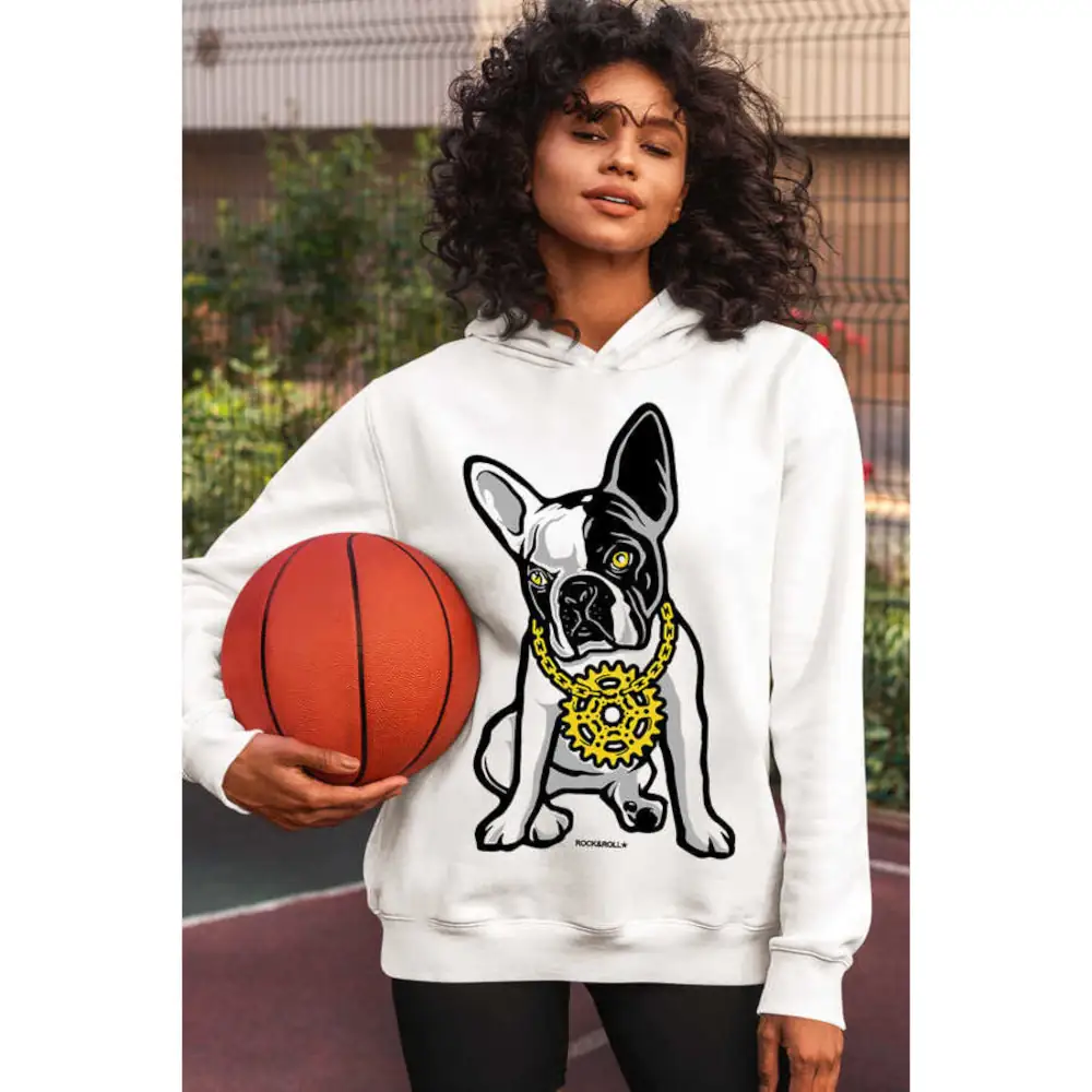 French Rapper Women's Hodie Thick White Sweatshirt