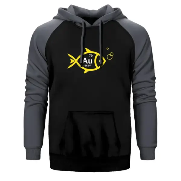 Gold Fish Raglan Sleeve Grey Sweatshirt