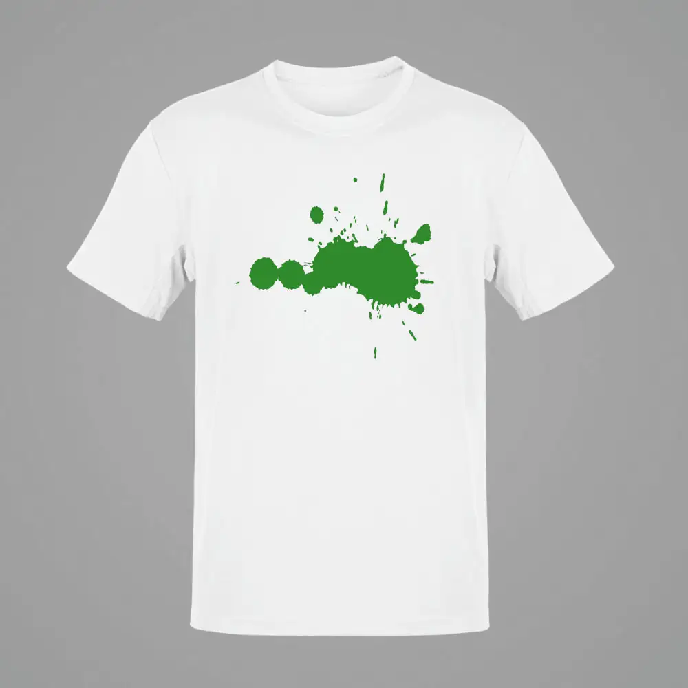 Green Splash White T-Shirt