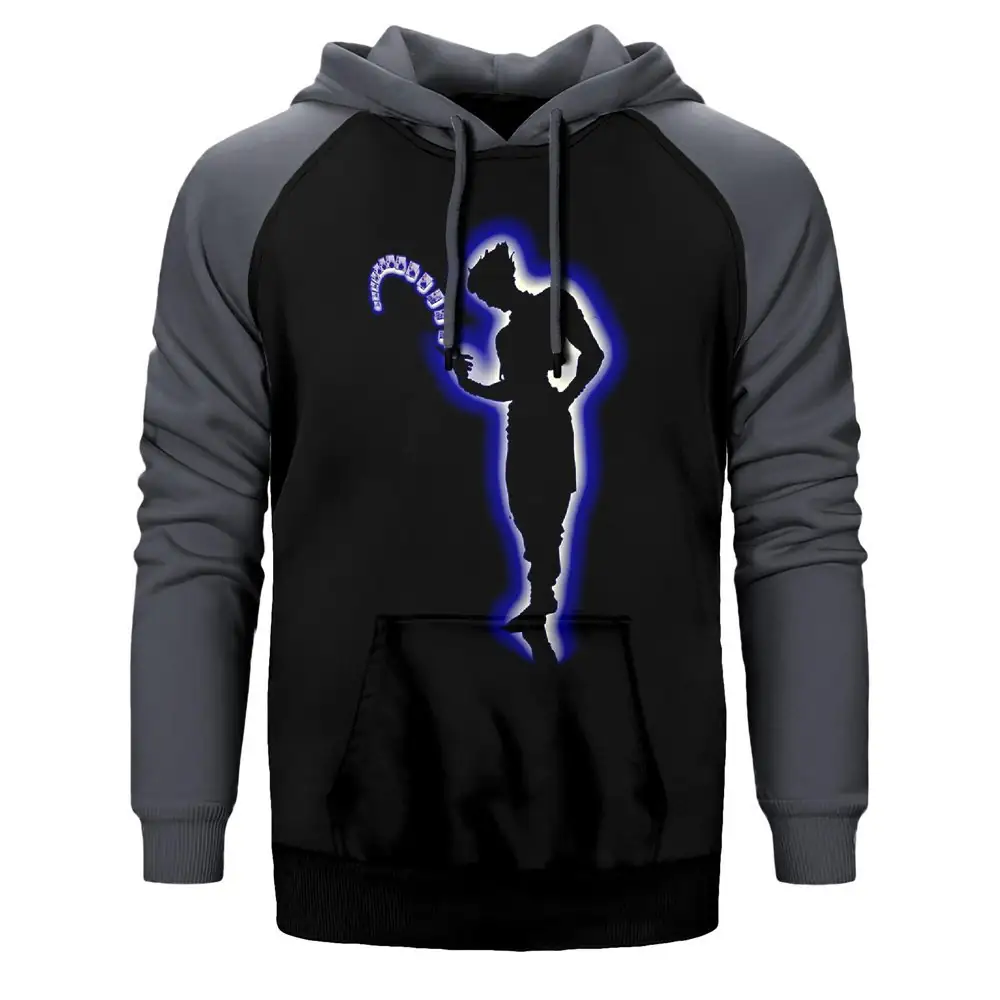 Hunter X Hunter Hisoka Hoodie, Double Color Raglan Sleeve Gray Sweatshirt