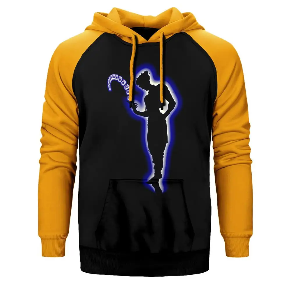 Hunter X Hunter Hisoka Hoodie, Double Color Raglan Sleeve Yellow Sweatshirt