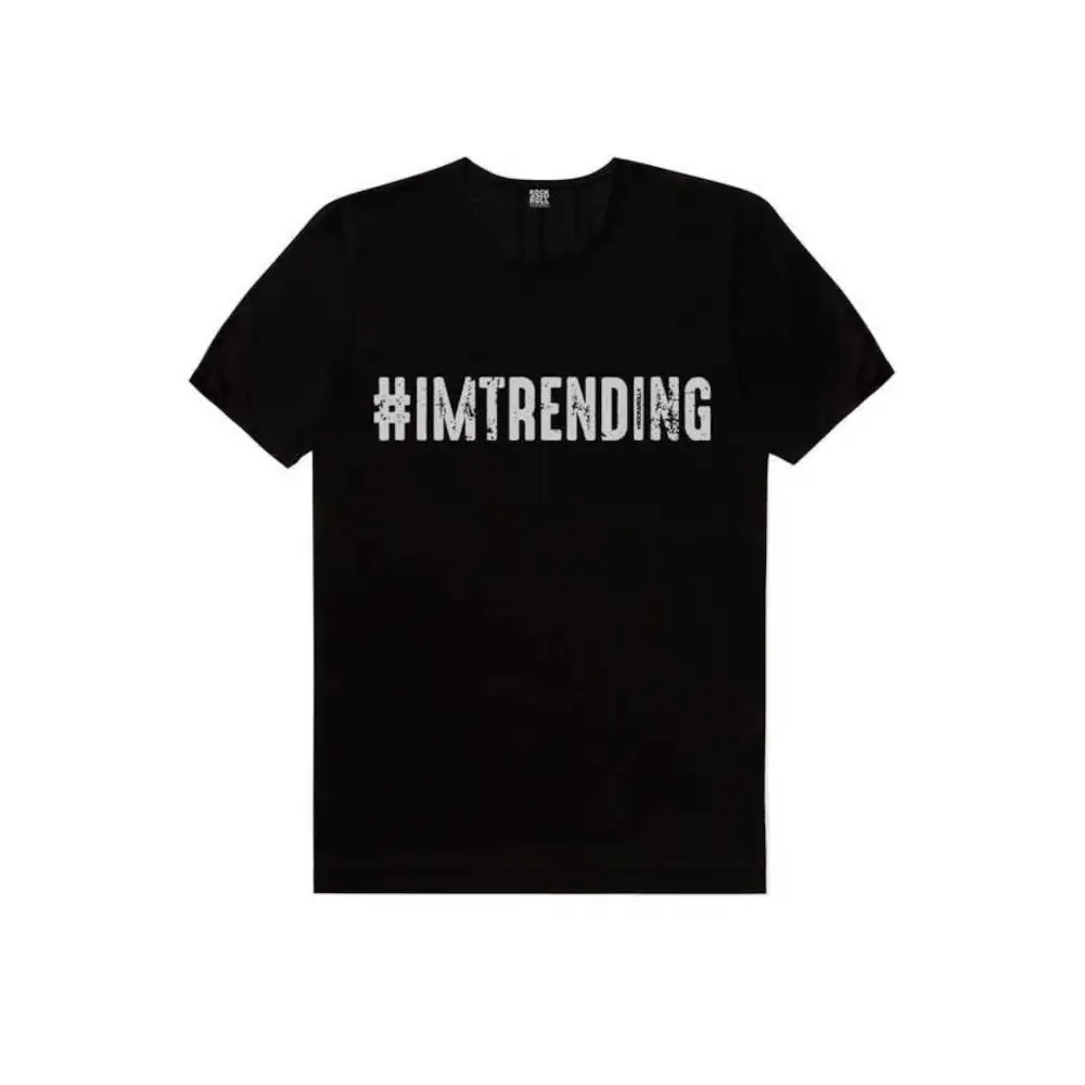 I'm Trending Short Sleeve Men's Black T-shirt