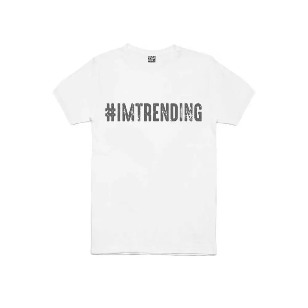 I'm Trending Short Sleeve Men's White T-shirt