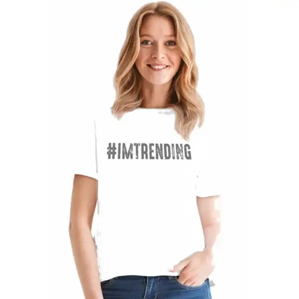 I'm Trending Short Sleeve White Women's T-shirt