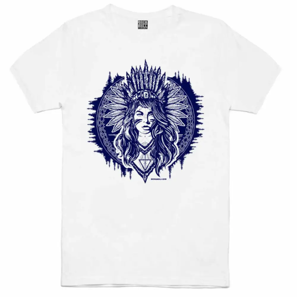 Indian Girl Short Sleeve White T-Shirt