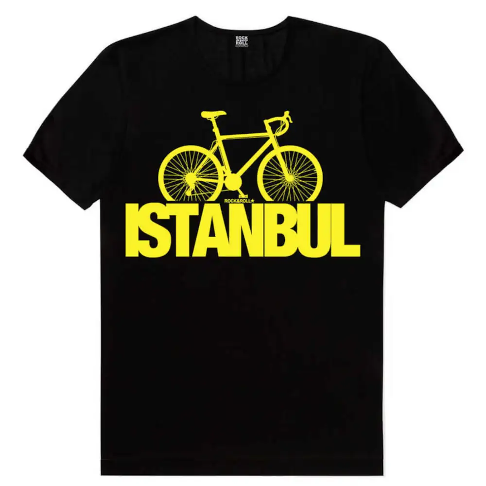 Istanbul Cycling Short Sleeve Men's Black T-shirt