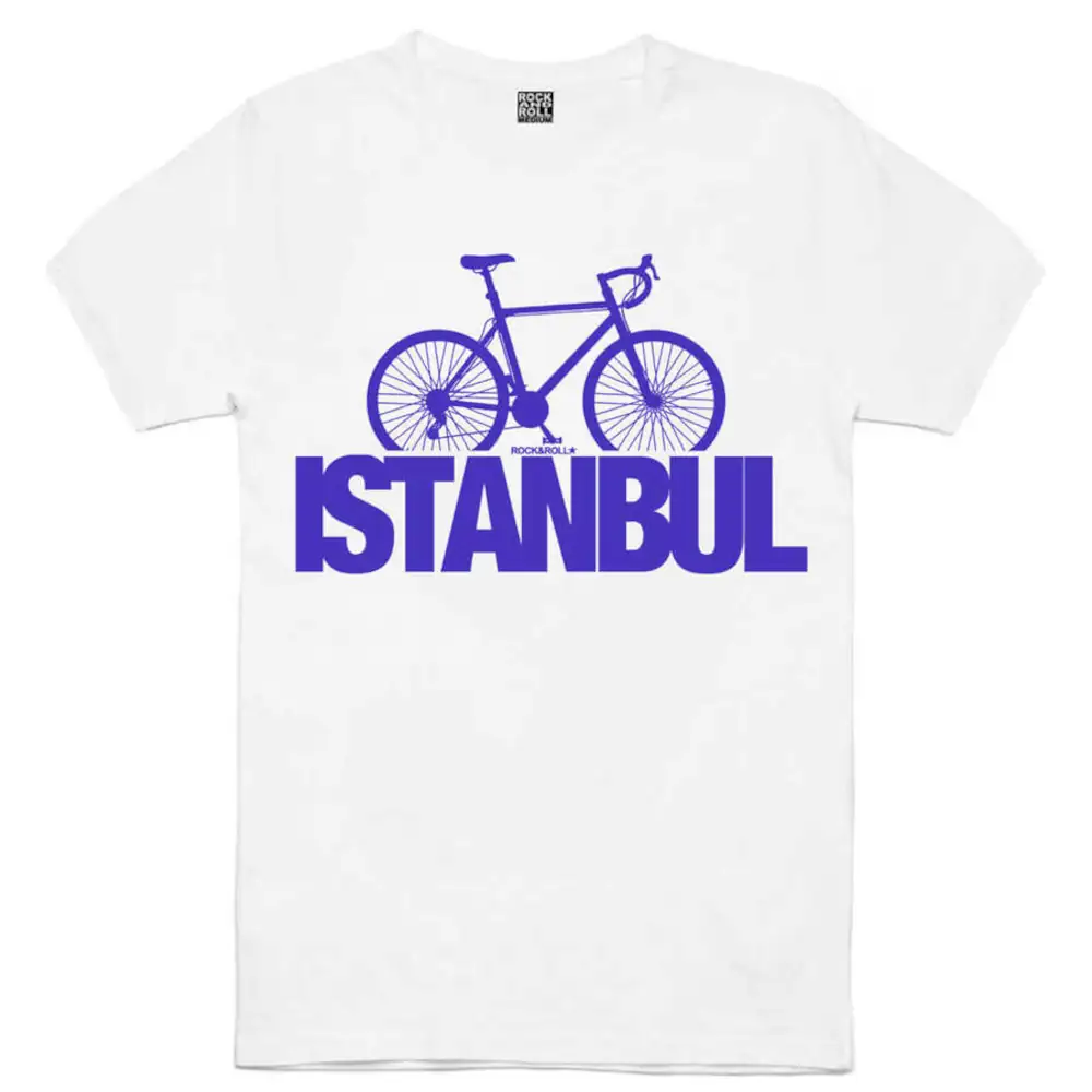 Istanbul Cycling Short Sleeve Men's White T-shirt
