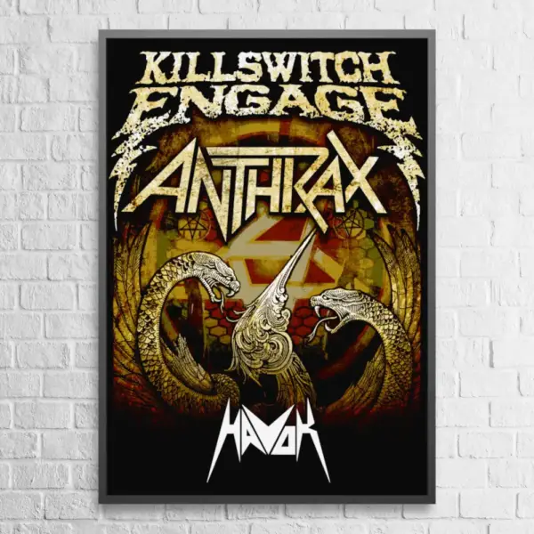 Killswitch Engage Poster, Killswitch Engage Anthrax Havok Wall Poster