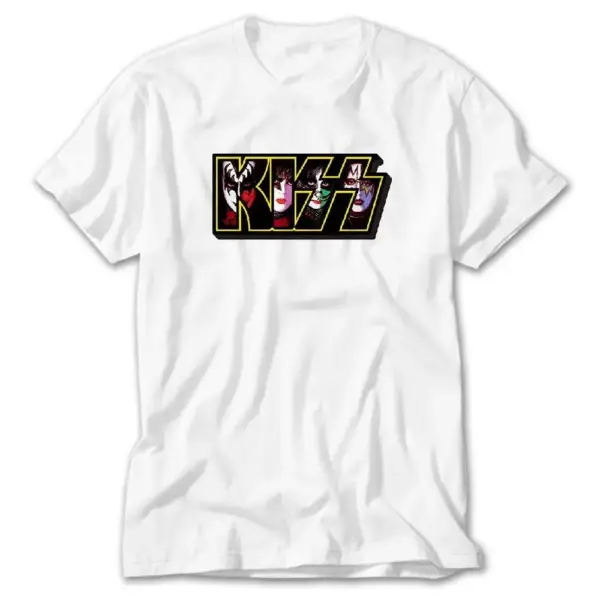 Kiss Group in Logo T-Shirt
