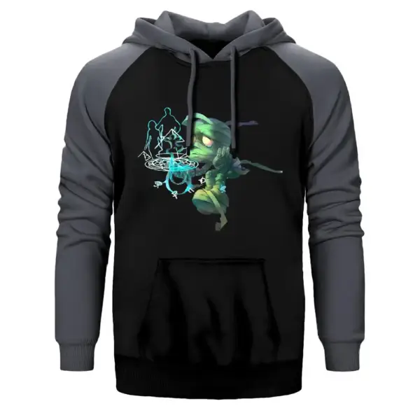 League of Legends Amumu Hoodie, Double Color Raglan Sleeve Gray Sweatshirt