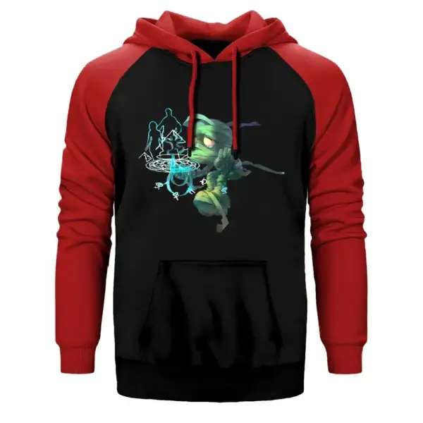 League of Legends Amumu Hoodie, Double Color Raglan Sleeve Red Sweatshirt