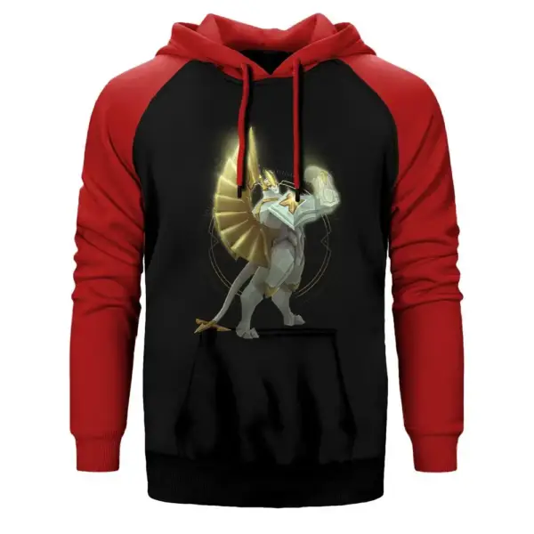 League of Legends Galio Hoodie, Double Color Raglan Sleeve Red Sweatshirt