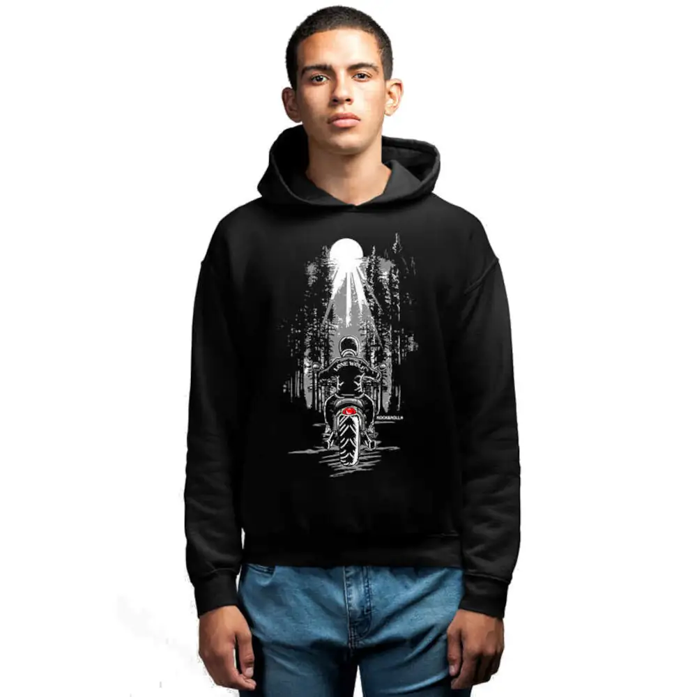 Lonely Cowboy Hoodie Men's Black Sweatshirt