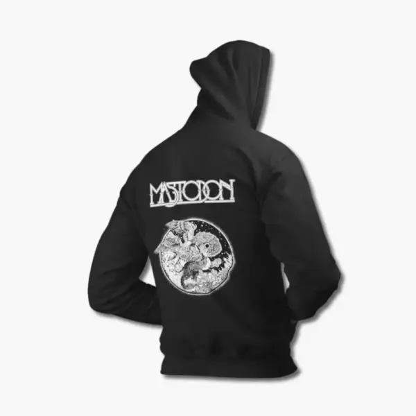 Mastodon Hoodie, Mastodon Artwork Black Hoodie, Progressive Metal Merchandise - Image 2