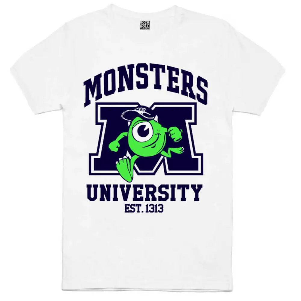 Monsters University Short Sleeve Men's White T-Shirt