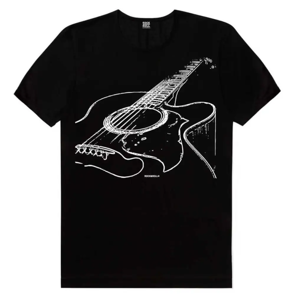 My Guitar Strings Short Sleeve Men's Black T-shirt
