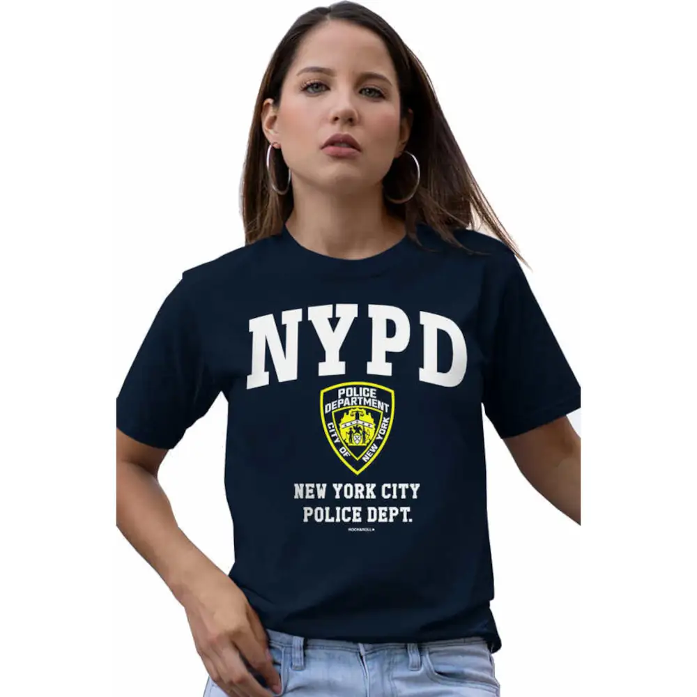 NYPD Navy Blue Short Sleeve Women's T-shirt