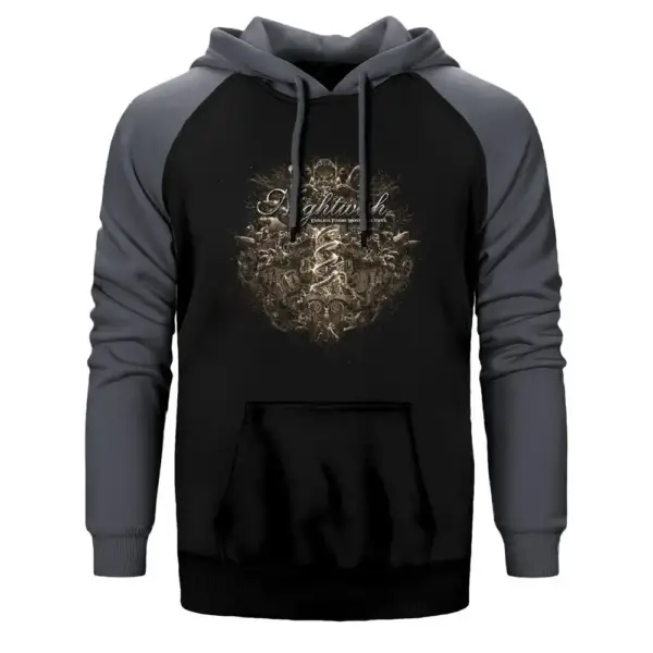 Nightwish Endless Forms Hoodie, Double Color Raglan Sleeve Gray Sweatshirt