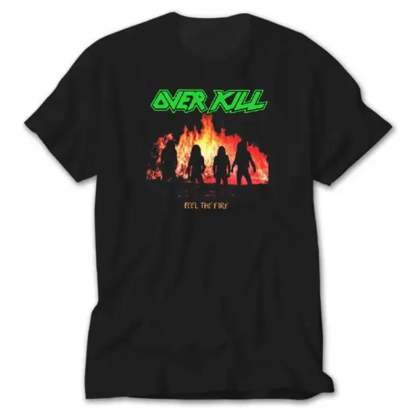 Overkill Feel the Fire Black T-Shirt