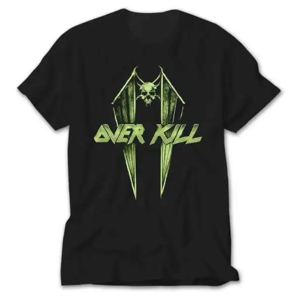 Overkill Wings and Skull Black T-Shirt