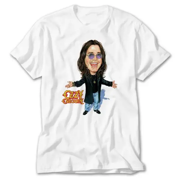 Ozzy Osbourne Cartoon White T-Shirt