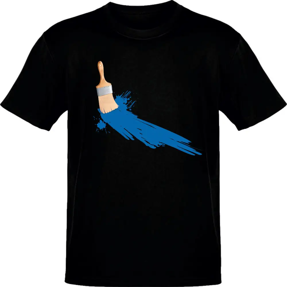 Painting Blue Black T-Shirt