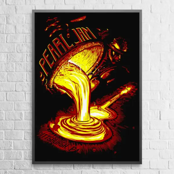 Pearl Jam Poster, Pearl Jam Pittsburgh Wall Poster