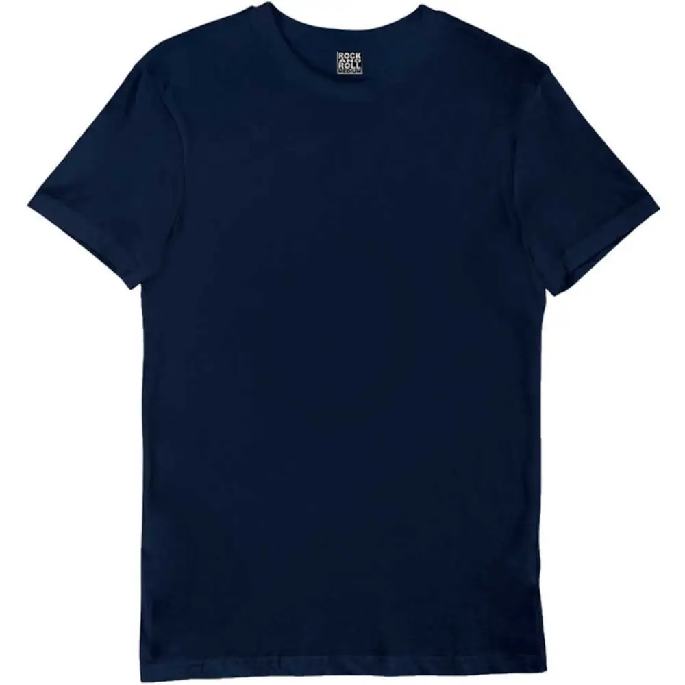 Plain, Unprinted Basic Navy Short Sleeve Men's Navy Blue T-shirt