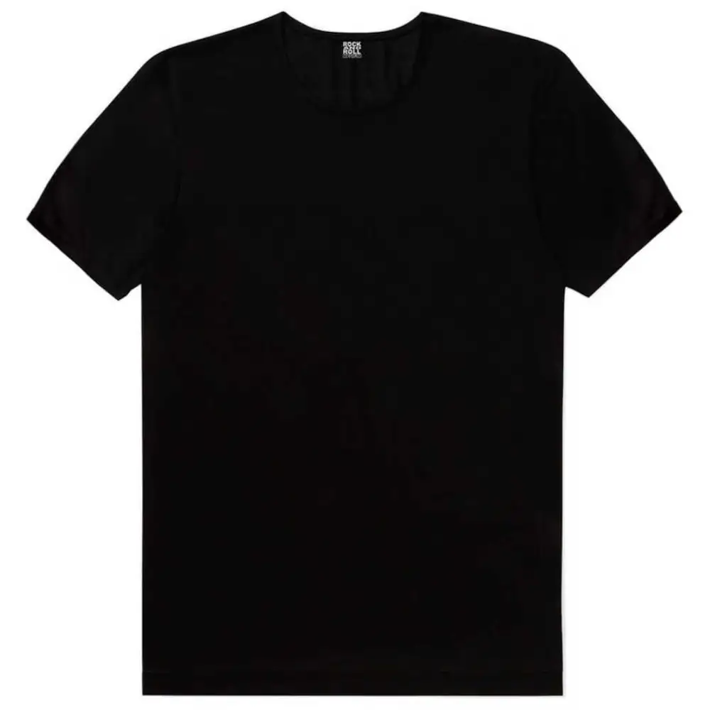Plain Unprinted Basic Short Sleeve Black T-Shirt