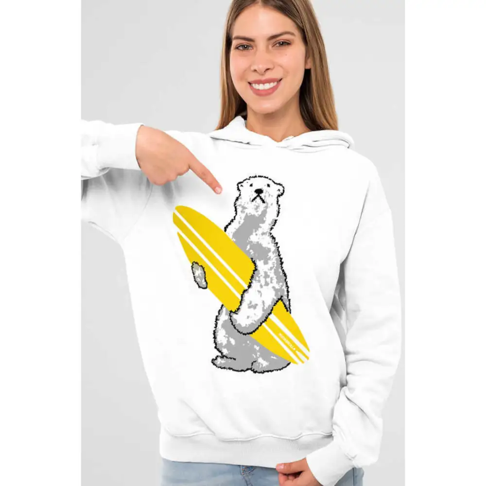 Pole Surf Women's Hodie Thick White Sweatshirt