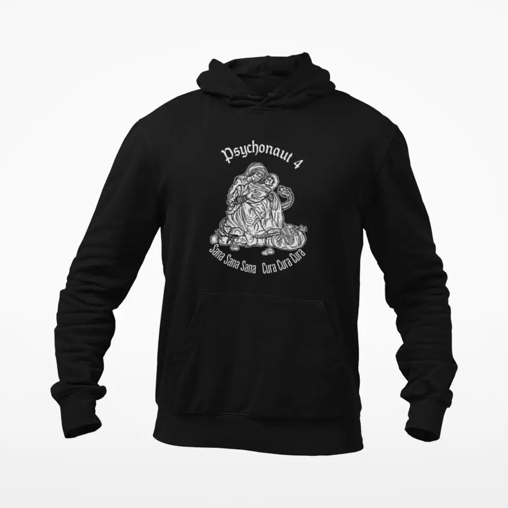 Psychonaut 4 Hoodie, Psychonaut 4 Sana Sana Sana Cura Cura Cura Black Hoodie