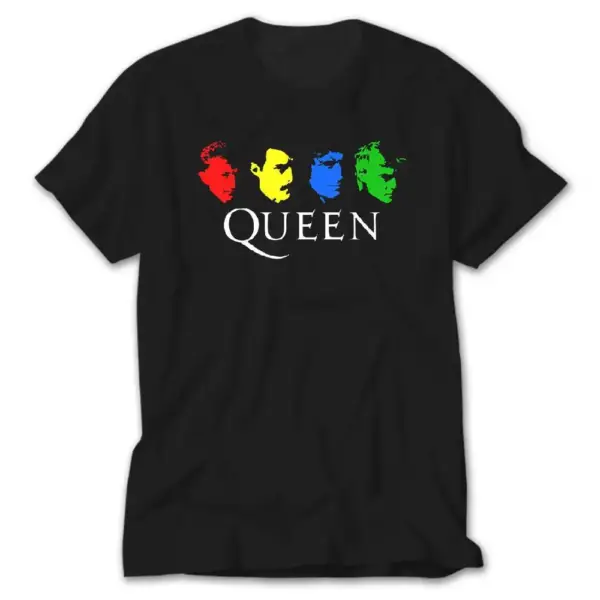 Queen Colored Black T-Shirt