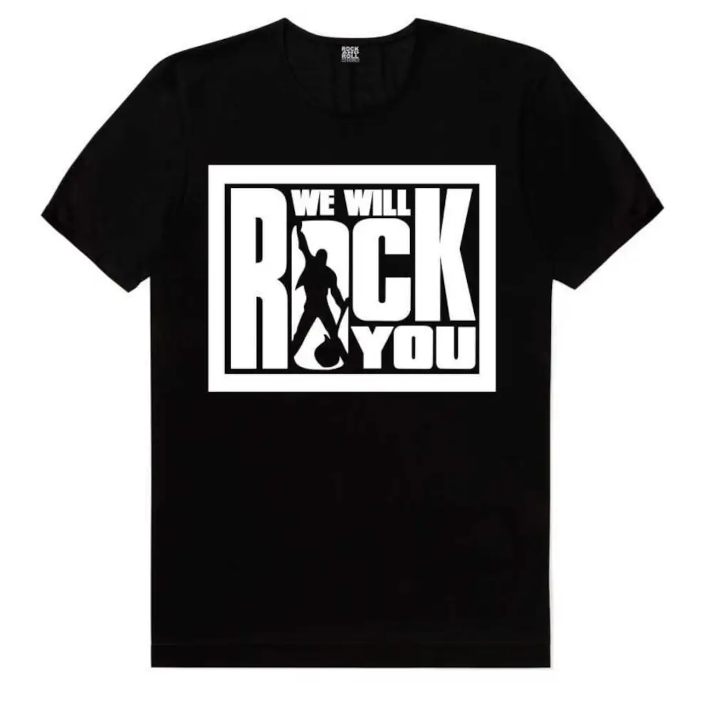 Queen Rock You Short Sleeve Black T-Shirt