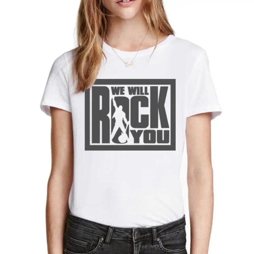 Queen Rock You Women's Short Sleeve White T-Shirt