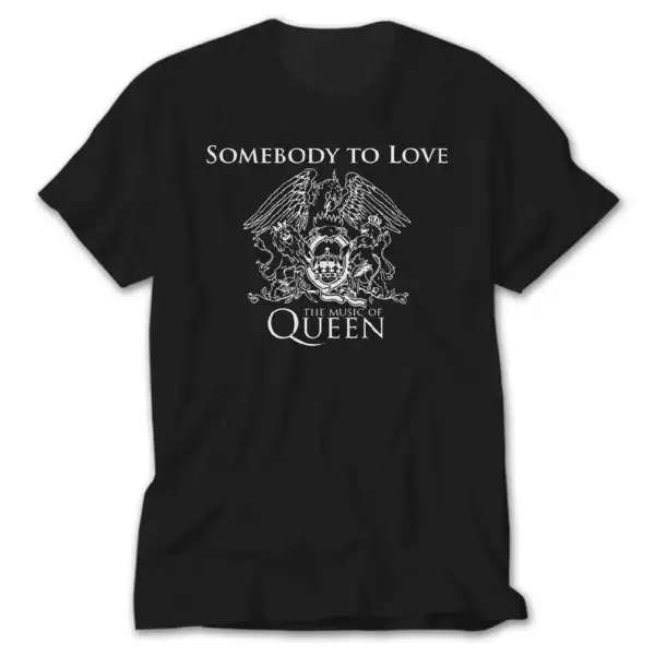 Queen Somebody to Love Black T-Shirt