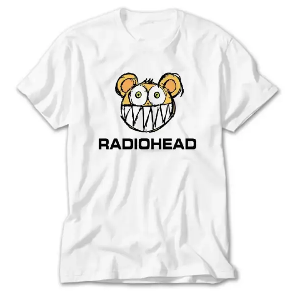 Radiohead Kid Bear Cartoon White T-Shirt