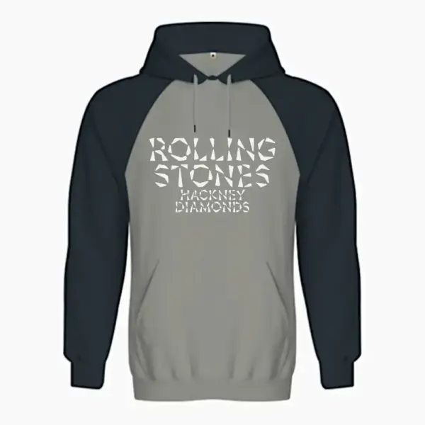 Rolling Stones Raglan Hoodie, Rolling Stones Hackney Diamonds Raglan Sweatshirt - Image 2