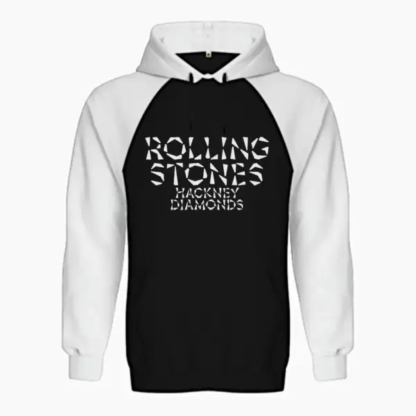 Rolling Stones Raglan Hoodie, Rolling Stones Hackney Diamonds Raglan Sweatshirt - Image 3
