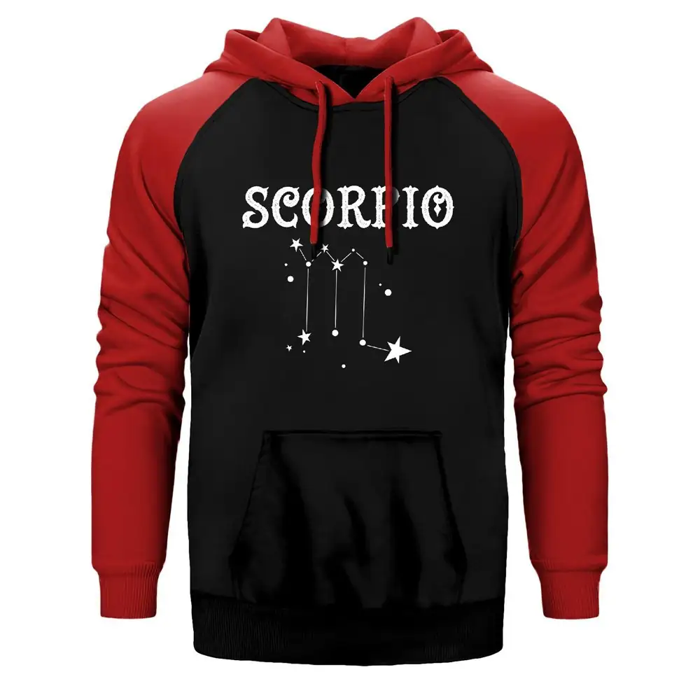 Scorpio Stars Reglan Sleeve Red Sweatshirt