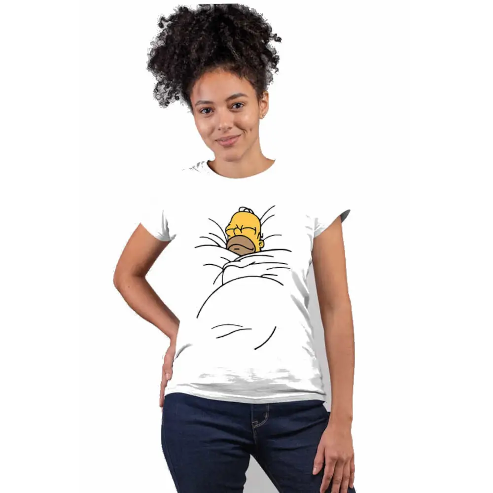 Sleepy Dad Short Sleeve Women's White T-shirt