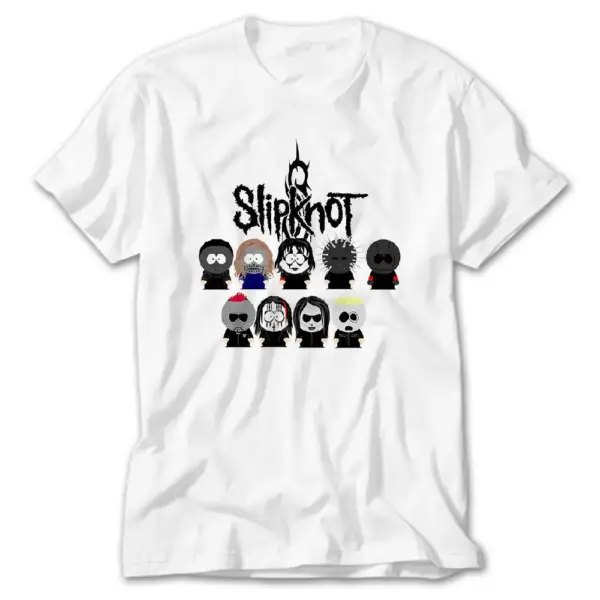 Slipknot Cartoon White T-Shirt
