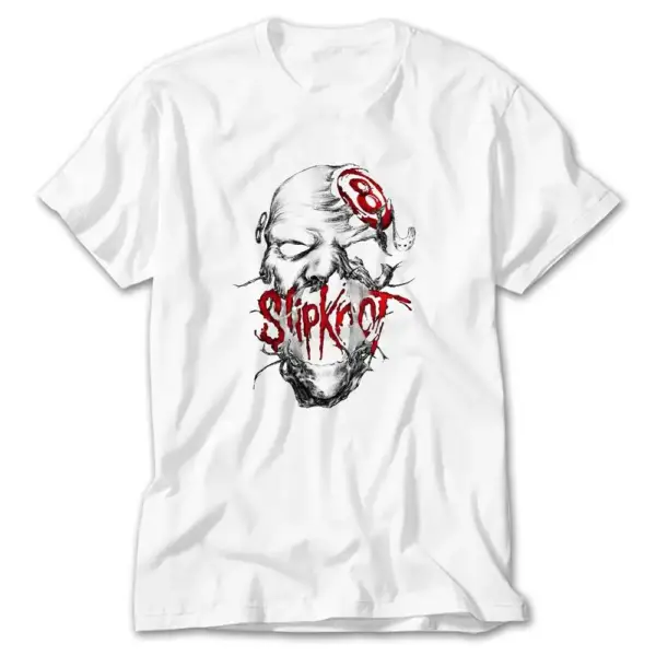 Slipknot Eight Head White T-Shirt