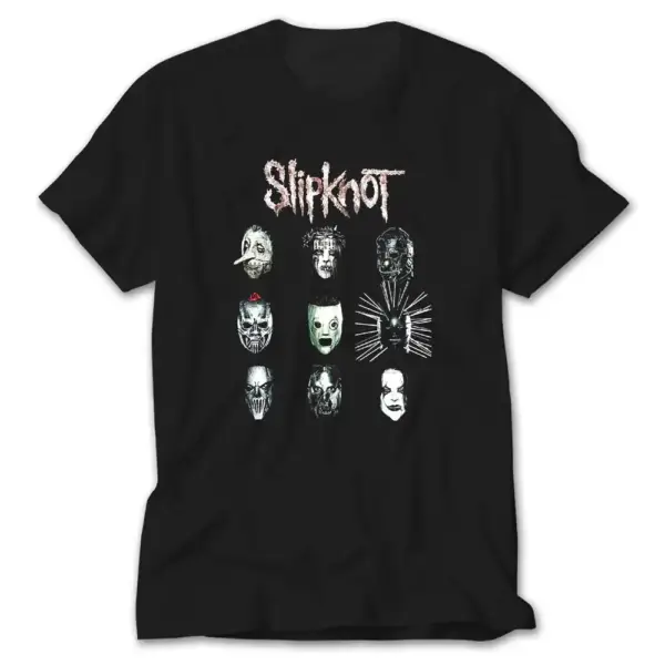 Slipknot Group Face Black T-Shirt