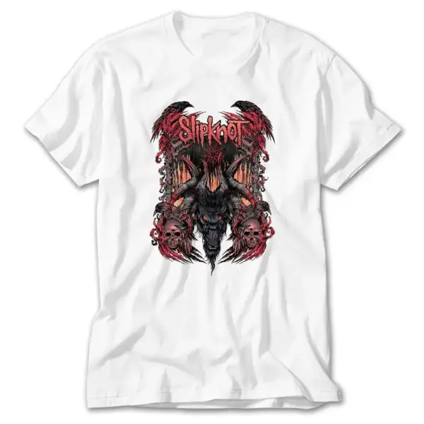 Slipknot Ram Head White T-Shirt