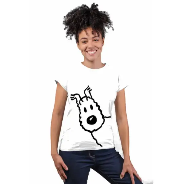 Snowy Short Sleeve Women's White T-shirt