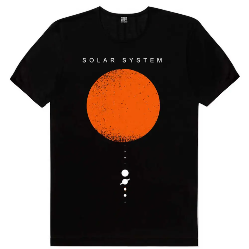 Solar System Men's Short Sleeve Black T-shirt