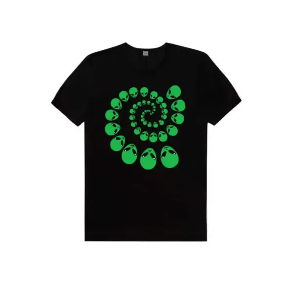 Spiral Aliens Short Sleeve Men's Black T-shirt