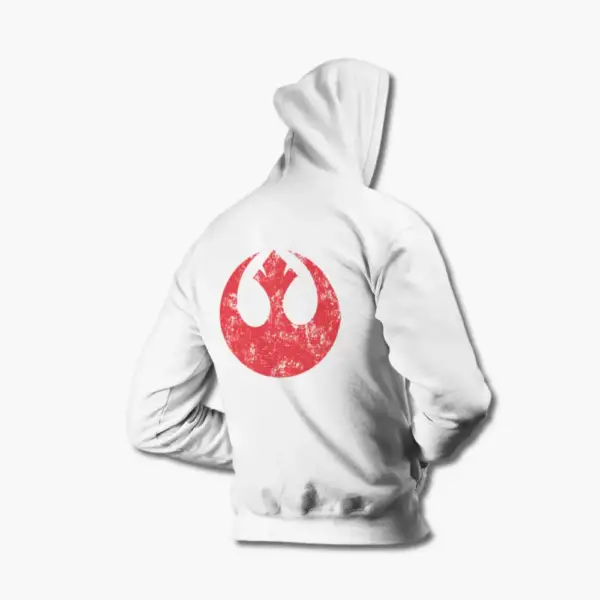 Star Wars Hoodie, Star Wars Rebel Alliance White Hoodie - Image 2