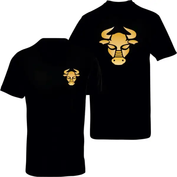 Taurus Zodiac Sign Black T-Shirt