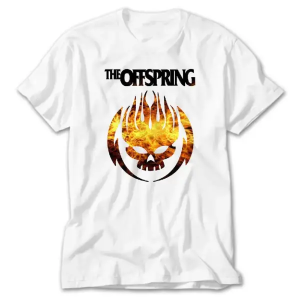The Offspring Fire Skull White T-Shirt
